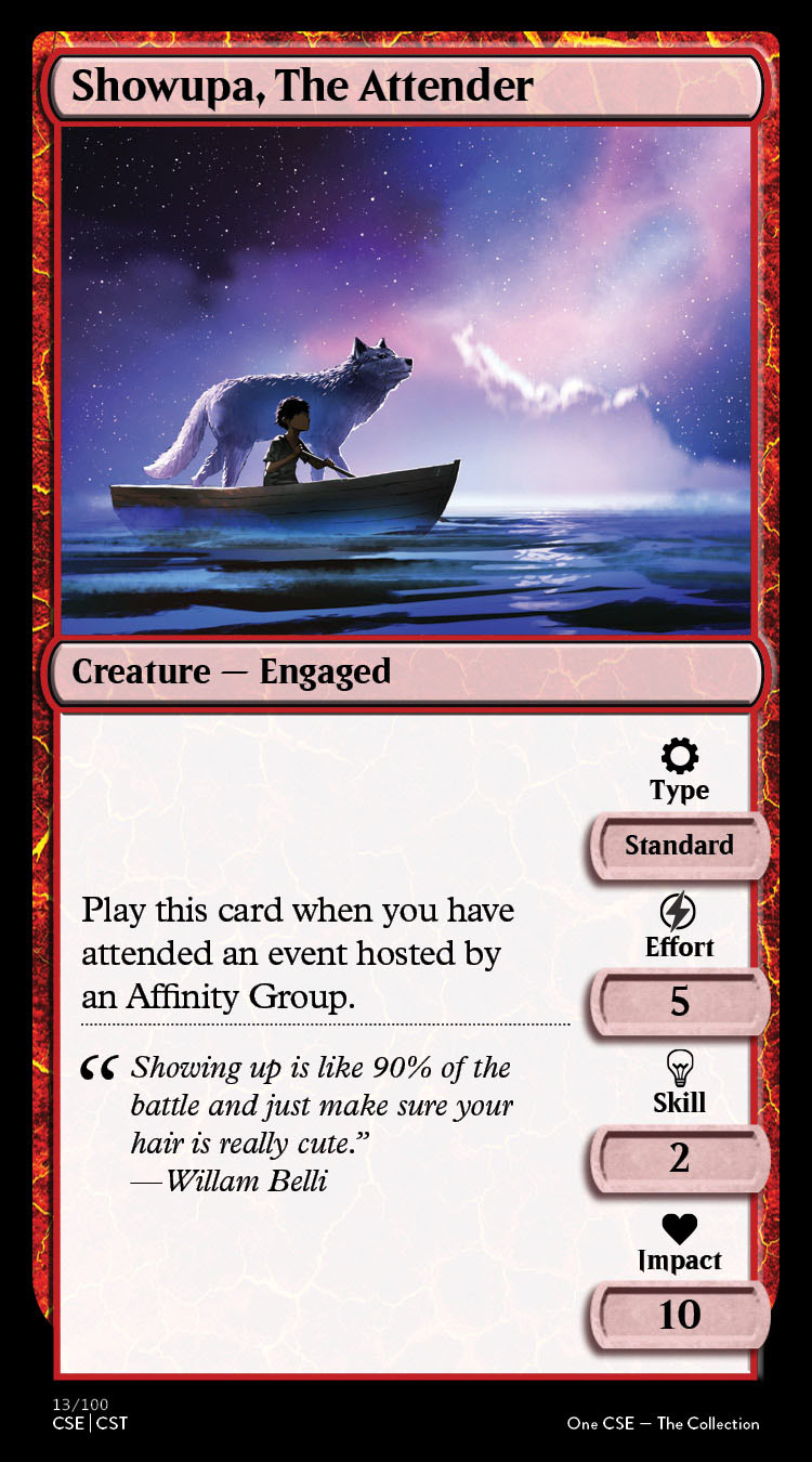 Showupa: The Attender card - long description to follow immediately