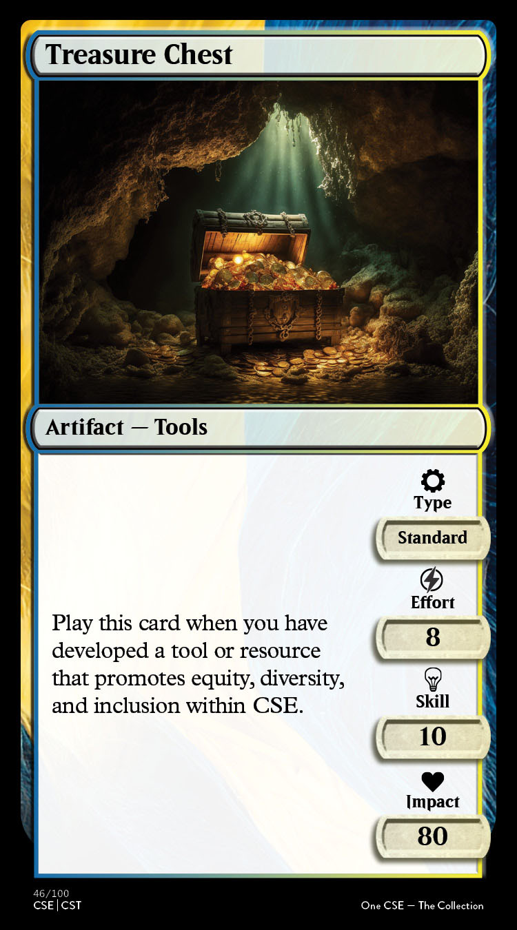 Treasure Chest card - long description to follow immediately