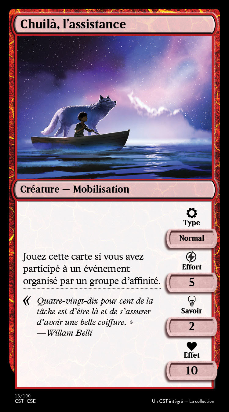 Carte Chuilà, l’assistance - Description détaillée à suivre immédiatement