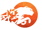 Logo de SUIVI composé d’un chat blanc sur fond orange.